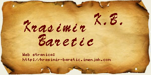 Krasimir Baretić vizit kartica